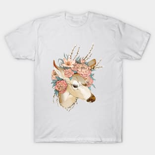 Peony Deer T-Shirt